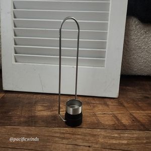 Silver Steel Minimalist Candle Holder